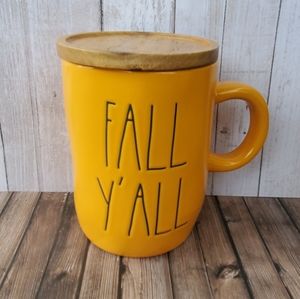 Rae Dunn Fall Y'all mug with lid
